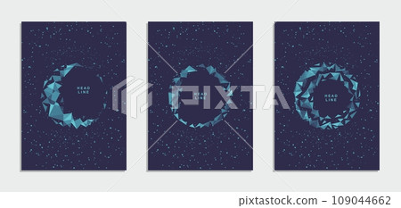 Abstract geometric technological company brochure. Vector business flyer. 109044662