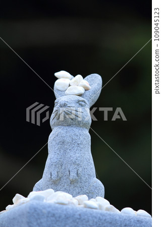 Inaba's White Rabbit Legend Rabbit lantern at Hakuto Shrine 109045123