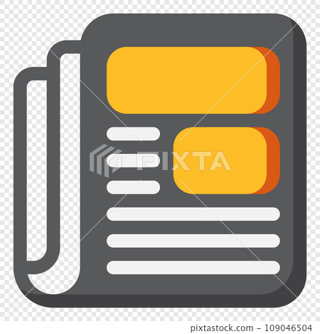News Icon. Digital marketing concept. Flat icon News Icon. Digital marketing concept. Flat icon 109046504