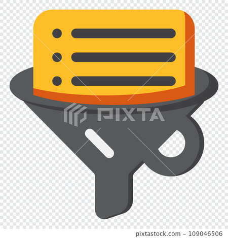 Filter Icon. Digital marketing concept. Flat icon Filter Icon. Digital marketing concept. Flat icon 109046506