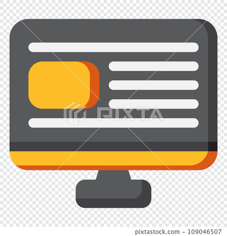 Web Design Icon. Digital marketing concept. Flat icon Web Design Icon. Digital marketing concept. Flat icon 109046507