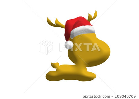 reindeer character cartoon animal on white background 109046709