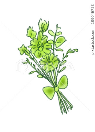 可愛的乾燥花插畫 可愛的乾燥花插畫 109046738