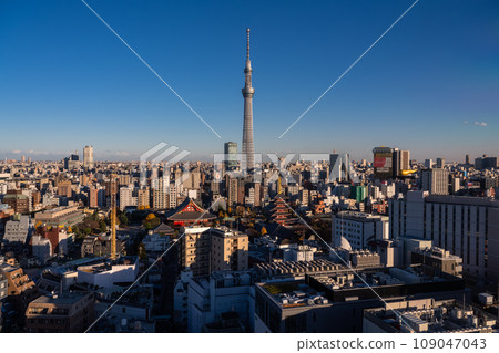 《Tokyo》 Sky Tree and Asakusa evening view ・ Tokyo dusk 109047043