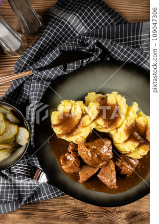 Stewed turkey meat. Stewed turkey meat. 109047306