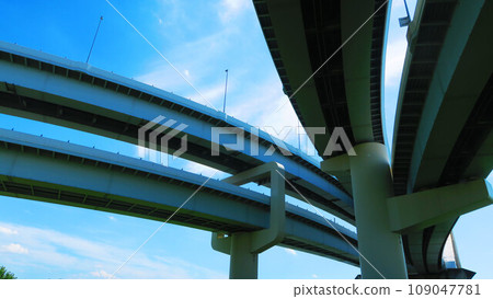 Majestic scenery of Kohoku Junction (Adachi Ward, Tokyo) and Goshiki Sakura Ohashi Bridge 109047781