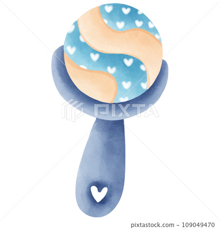 Watercolor painting of a blue boy's toy for his son. Watercolor painting of a blue boy's toy for his son. 109049470