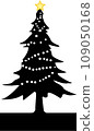 christmas tree silhouette 109050168