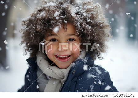 Whimsical Winter Wonderland. Delightful Childrens Play Amidst Snowy Blissful Scenes Whimsical Winter Wonderland. Delightful Childrens Play Amidst Snowy Blissful Scenes 109051142