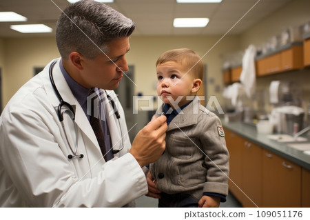 Compassionate Pediatrician Conducts Thorough Check-Up on Young Patient with Genuine Care Compassionate Pediatrician Conducts Thorough Check-Up on Young Patient with Genuine Care 109051176