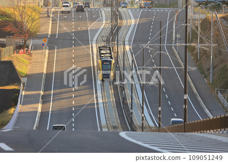 Utsunomiya light rail in autumn Utsunomiya light rail in autumn 109051249