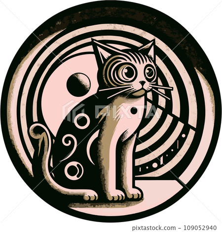 Illustration of a cat that can be used as an icon Illustration of a cat that can be used as an icon 109052940