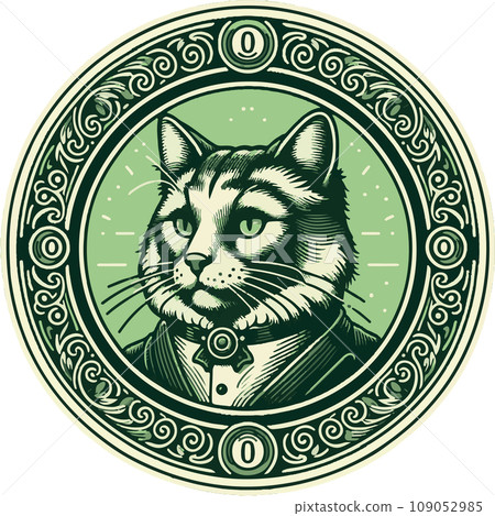 Illustration of a cat that can be used as an icon Illustration of a cat that can be used as an icon 109052985