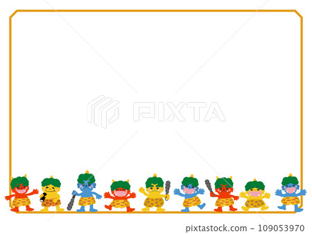 Ehomaki POP with illustration of Setsubun goblin Ehomaki POP with illustration of Setsubun goblin 109053970