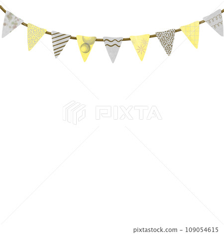 Hand draw party bunting decoration 109054615