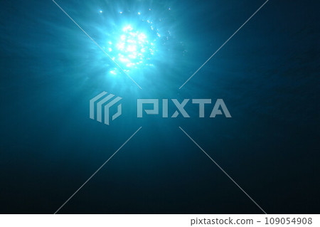The sun looking up from the ocean floor 109054908