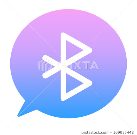 Blue-purple gradation | Bluetooth mark and speech bubble Blue-purple gradation | Bluetooth mark and speech bubble 109055448