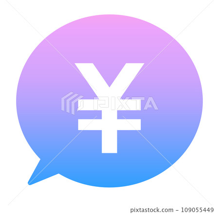 Blue-purple gradation | circle mark and speech bubble Blue-purple gradation | circle mark and speech bubble 109055449