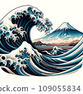 富士山和波浪 109055834