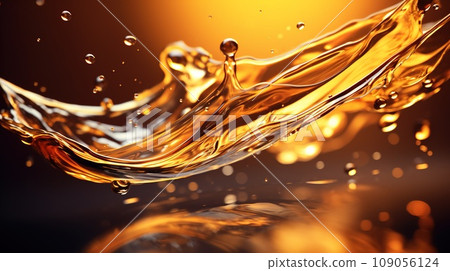 Detail to flowing petrol oil, fuel concept burned to produce heat or power 109056124