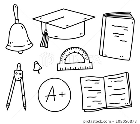 A set of school or student items 109056878