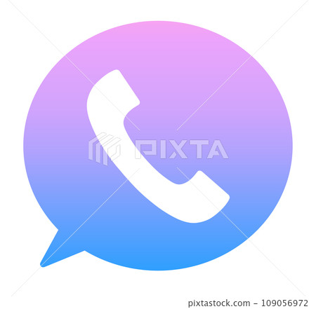 藍紫色漸層 | 電話標記與語音氣泡 109056972