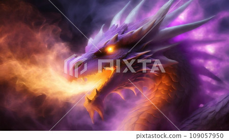AI-generated image: fire-breathing dragon 109057950