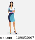 Vector illustration of business woman character.Leadership and success, Executive and professional, Business and marketting concept. 109058007