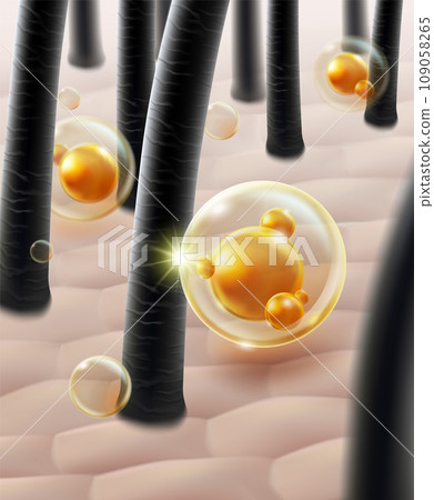 Nourish hair treatment with shampoo or serum Nourish hair treatment with shampoo or serum 109058265