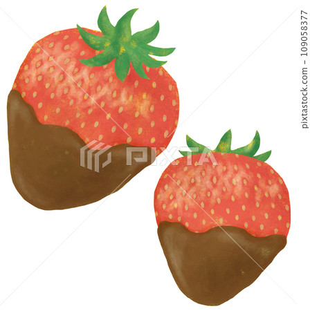 Strawberry with chocolate Valentine material 109058377
