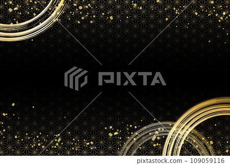 黑色、金色、奢華、日本圖案背景 109059116