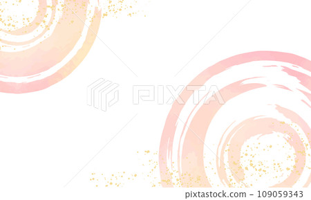 Spring, pink, watercolor style, Japanese, background, luxury, brush, circle, circle, Japanese pattern, luxurious 109059343