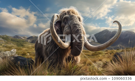 Huge mammoth in the wild nature, wildlife concept Huge mammoth in the wild nature, wildlife concept 109060336