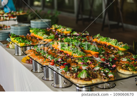 Catering buffet table with a delicious food 109060670