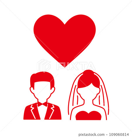 Icons representing brides, weddings, and couples 109060814