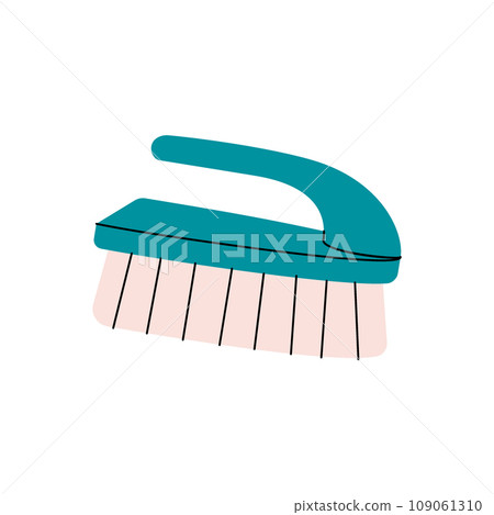 Cleaning brush, handle brush. Cleaning service tool. Housekeeping service equipment. Vector illustration. Cleaning brush, handle brush. Cleaning service tool. Housekeeping service equipment. Vector illustration. 109061310