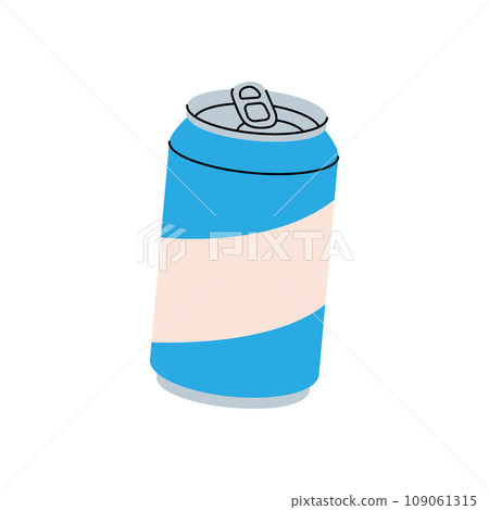 Beer can. Beer pub product. Brewing process, brewery factory production. Vector illustration. Beer can. Beer pub product. Brewing process, brewery factory production. Vector illustration. 109061315