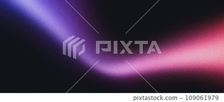 Purple pink glowing blurred abstract gradient wave on black background grainy noise texture banner copy space Purple pink glowing blurred abstract gradient wave on black background grainy noise texture banner copy space 109061979