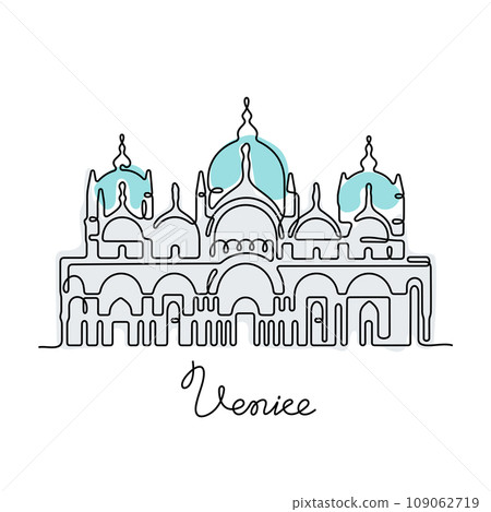 St Marks Basilica, Venice vector illustration St Marks Basilica, Venice vector illustration 109062719