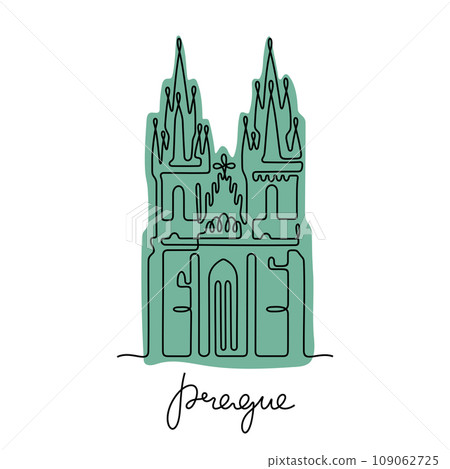Church of Our Lady before Tyn, Prague illustration 109062725