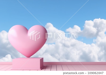 A majestic red and white catwalk embraced by love and passion. st valentine's day background. A majestic red and white catwalk embraced by love and passion. st valentine's day background. 109062847
