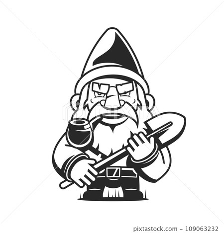 Mushroom fairy house of gnome or fairy, flat cartoon vector illustration isolated on white background. Fantasy house of fairy forest tiny dwellers 109063232