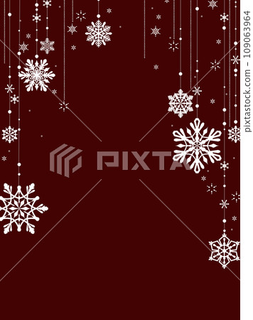 Illustration background of snow flowers (vertical/vertical position) 109063964