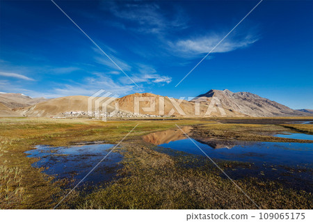 Korzok village on Tso Moriri, Ladakh, India Korzok village on Tso Moriri, Ladakh, India 109065175