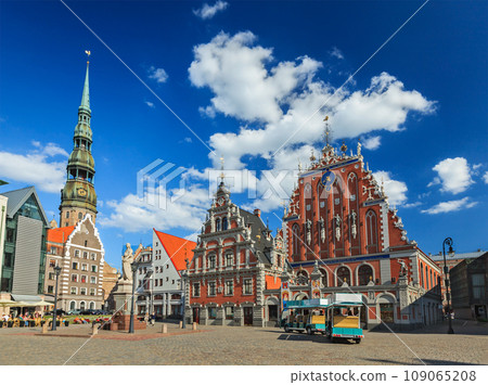 Riga Town Hall Square, House of the Blackheads and St. Peter's Church, Riga, Latvia Riga Town Hall Square, House of the Blackheads and St. Peter's Church, Riga, Latvia 109065208