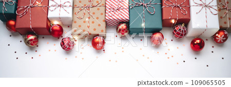 Christmas decoration on white background Christmas decoration on white background 109065505