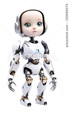 robot with white plastic surgery 109066074