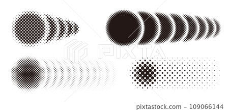 Halftone straight line vector material set of moving circles Halftone straight line vector material set of moving circles 109066144