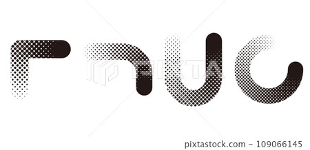 半色調曲線動圈影像向量素材集 109066145