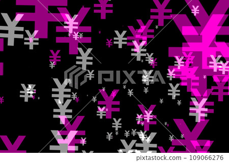 日元標記日元形狀彩色粒子CG背景壁紙 109066276